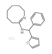 2-Azocinamine,N-(2-furanylphenylmethyl)-3,4,5,6,7,8-hexahydro-, hydrochloride (1:1) Structure