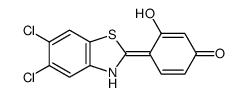4-(5,6-dichloro-3H-1,3-benzothiazol-2-ylidene)-3-hydroxycyclohexa-2,5-dien-1-one结构式