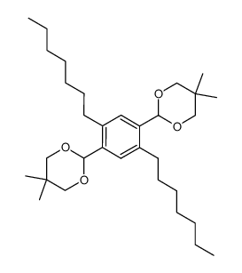 2,2'-(2,5-diheptyl-1,4-phenylene)bis(5,5-dimethyl-1,3-dioxane)结构式