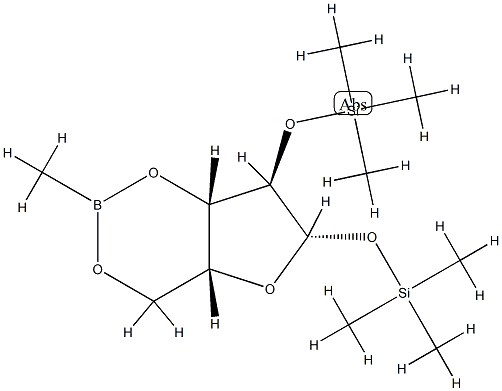 1-O,2-O-Bis(trimethylsilyl)-3-O,5-O-methylboranediyl-β-D-xylofuranose picture