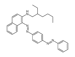 N-(2-ethylhexyl)-1-[(4-phenyldiazenylphenyl)diazenyl]naphthalen-2-amine Structure