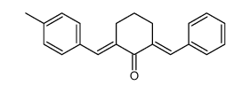 2-benzylidene-6-[(4-methylphenyl)methylidene]cyclohexan-1-one Structure