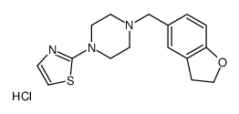 1-[(2,3-dihydro-5-benzofuranyl)methyl]-4-thiazol-2-ylpiperazinium chloride结构式