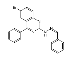 N-(benzylideneamino)-6-bromo-4-phenylquinazolin-2-amine结构式