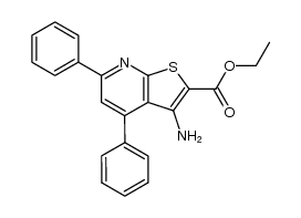 ethyl 3-amino-4,6-diphenylthieno[2,3-b]pyridine-2-carboxylate Structure