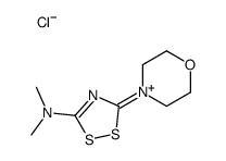 dimethyl-(5-morpholin-4-yl-1,2,4-dithiazol-3-ylidene)azanium,chloride Structure