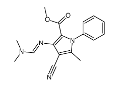 methyl 4-cyano-3-(dimethylaminomethylideneamino)-5-methyl-1-phenylpyrrole-2-carboxylate结构式