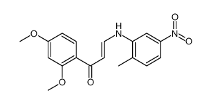 (Z)-1-(2,4-dimethoxyphenyl)-3-(2-methyl-5-nitroanilino)prop-2-en-1-one结构式