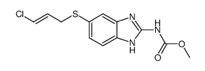 [5-(3-chloro-allylsulfanyl)-1(3)H-benzoimidazol-2-yl]-carbamic acid methyl ester结构式