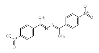 Ethanone,1-(4-nitrophenyl)-, 2-[1-(4-nitrophenyl)ethylidene]hydrazone Structure