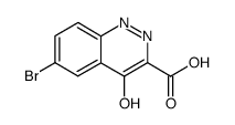 6-bromo-4-oxo-1,4-dihydro-cinnoline-3-carboxylic acid Structure