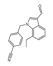 Benzonitrile, 4-[(7-ethyl-3-formyl-1H-indol-1-yl)methyl]- (9CI)结构式