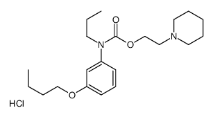 2-piperidin-1-ylethyl N-(3-butoxyphenyl)-N-propylcarbamate,hydrochloride结构式