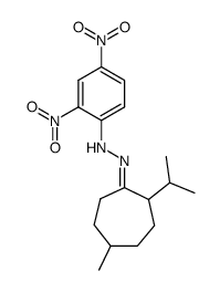 N-(2,4-Dinitro-phenyl)-N'-[2-isopropyl-5-methyl-cyclohept-(Z)-ylidene]-hydrazine结构式