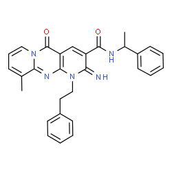 2-imino-10-methyl-5-oxo-N-(1-phenylethyl)-1-(2-phenylethyl)-1,5-dihydro-2H-dipyrido[1,2-a:2',3'-d]pyrimidine-3-carboxamide picture