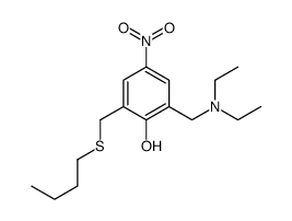 2-(butylsulfanylmethyl)-6-(diethylaminomethyl)-4-nitrophenol Structure