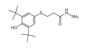 3-[[3,5-bis(1,1-dimethylethyl)-4-hydroxyphenyl]thio]propanoic acid hydrazide结构式