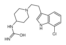 [1-[2-(7-chloro-1H-indol-3-yl)ethyl]piperidin-4-yl]urea结构式