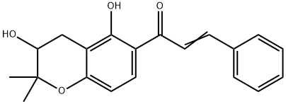 1-(3,4-Dihydro-3,5-dihydroxy-2,2-dimethyl-2H-1-benzopyran-6-yl)-3-phenyl-2-propen-1-one Structure