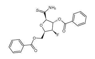 ((2R,3S,4S,5R)-4-(benzoyloxy)-5-carbamothioyl-3-fluorotetrahydrofuran-2-yl)methyl benzoate结构式