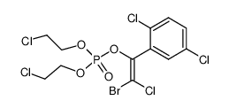 Phosphoric acid (Z)-2-bromo-2-chloro-1-(2,5-dichloro-phenyl)-vinyl ester bis-(2-chloro-ethyl) ester结构式