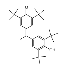 2,6-di-t-butyl-4-<1'-(3,5-di-t-butyl-4-hydroxyphenyl)ethylidene>cyclohexa-2,5-dien-1-one Structure