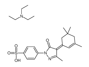 N,N-diethylethanamine,4-[(4E)-3-methyl-5-oxo-4-(3,5,5-trimethylcyclohex-2-en-1-ylidene)pyrazol-1-yl]benzenesulfonic acid结构式