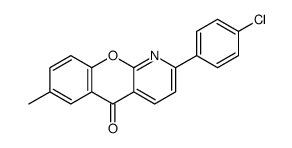 2-(4-chlorophenyl)-7-methylchromeno[2,3-b]pyridin-5-one Structure