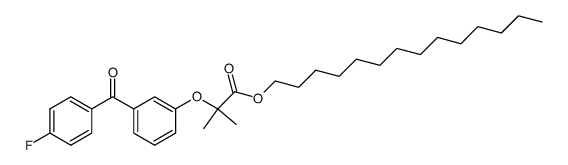 2-[3-(4-Fluoro-benzoyl)-phenoxy]-2-methyl-propionic acid tetradecyl ester Structure