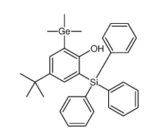 4-tert-butyl-2-trimethylgermyl-6-triphenylsilylphenol结构式