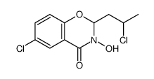 6-chloro-2-(2-chloropropyl)-2,3-dihydro-3-hydroxy-4H-1,3-benzoxazin-4-one Structure
