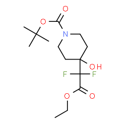 tert-butyl 4-(2-ethoxy-1,1-difluoro-2-oxoethyl)-4-hydroxypiperidine-1-carboxylate图片