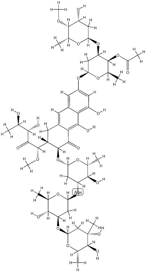 3'''-O-(3-C-Methyl-2,6-dideoxy-α-L-arabino-hexopyranosyl)olivomycin D picture