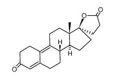 3-oxo-19-nor-17α-pregna-4,9-diene-21,17-carbolactone结构式