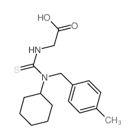 ({[cyclohexyl(4-methylbenzyl)amino]carbonothioyl}amino)acetic acid结构式