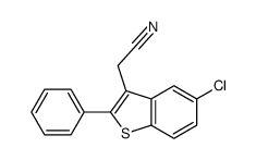 2-(5-chloro-2-phenyl-1-benzothiophen-3-yl)acetonitrile结构式