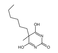 5-Hexyl-5-methyl-2,4,6(1H,3H,5H)-pyrimidinetrione structure