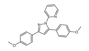 2-[3,5-bis(4-methoxyphenyl)pyrazol-1-yl]pyridine Structure