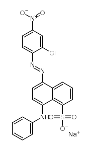 sodium 8-anilino-5-[(2-chloro-4-nitrophenyl)azo]naphthalene-1-sulphonate structure