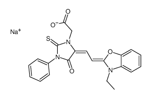 sodium 5-[(3-ethyl-3H-benzoxazol-2-ylidene)ethylidene]-4-oxo-3-phenyl-2-thioxoimidazolidine-1-acetate picture