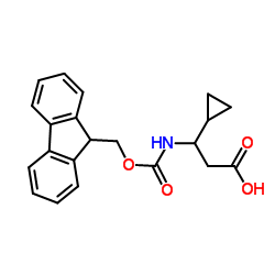 3-Cyclopropyl-3-{[(9H-fluoren-9-ylmethoxy)carbonyl]amino}propanoic acid Structure