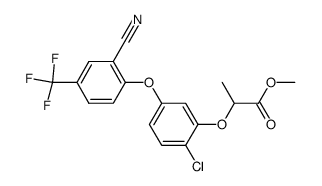 2-[2-Chloro-5-(2-cyano-4-trifluoromethyl-phenoxy)-phenoxy]-propionic acid methyl ester结构式