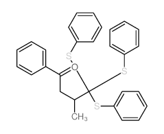 1-Butanone,3-methyl-1-phenyl-4,4,4-tris(phenylthio)- Structure