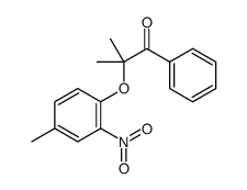 2-methyl-2-(4-methyl-2-nitrophenoxy)-1-phenylpropan-1-one Structure