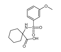 1-[(3-methoxyphenyl)sulfonylamino]cyclohexane-1-carboxylic acid结构式