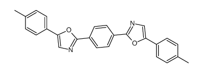 2,2'-(1,4-phenylene)bis[5-(4-methylphenyl)oxazole] structure