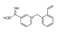 1-[(2-ethenylphenyl)methyl]pyridin-1-ium-3-carboxamide,chloride Structure