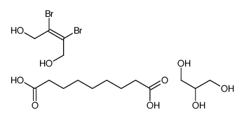 (E)-2,3-dibromobut-2-ene-1,4-diol,nonanedioic acid,propane-1,2,3-triol Structure