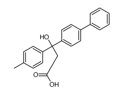 Hydracrylic acid, 3-(4-biphenylyl)-3-(p-tolyl)-, DL- Structure