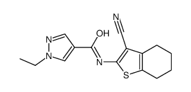 N-(3-cyano-4,5,6,7-tetrahydro-1-benzothiophen-2-yl)-1-ethylpyrazole-4-carboxamide Structure